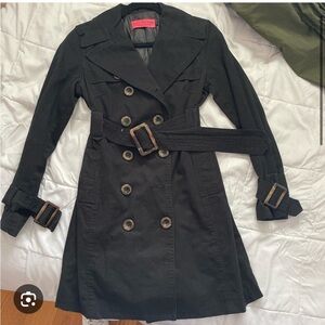 Juicy Couture Black Elegant Trench Coat